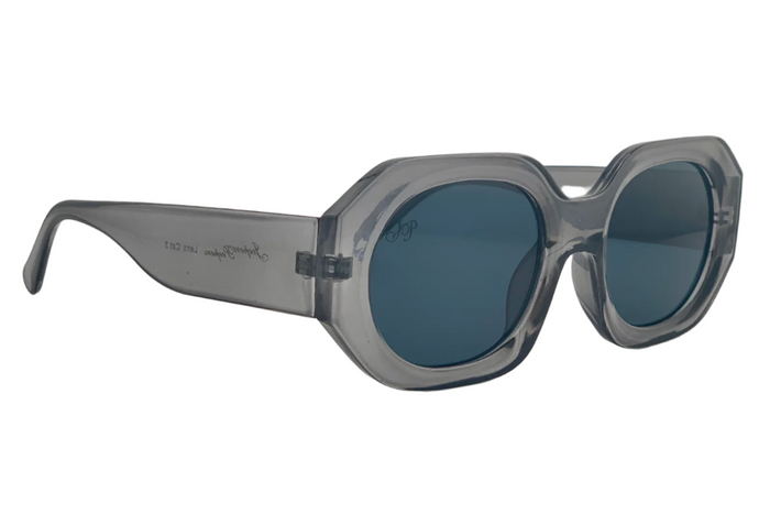Jeepers Peepers LIGHT GREY HEXAGON FRAME WITH GREY LENSES