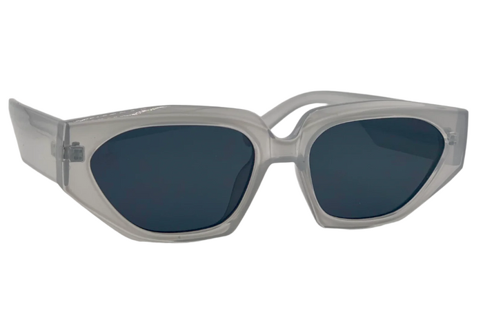 jeepers peepers LIGHT GREY OVAL FRAME WITH GREY LENSES