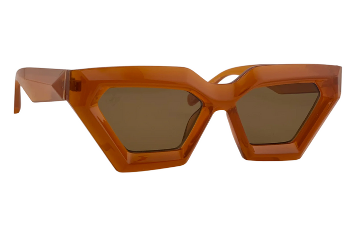 jeepers peepers ORANGE CAT EYE FRAME WITH BROWN LENSES
