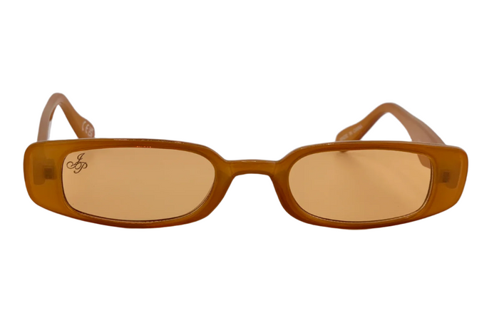 Jeepers Peepers ORANGE RECTANGLE FRAME WITH ORANGE LENSES
