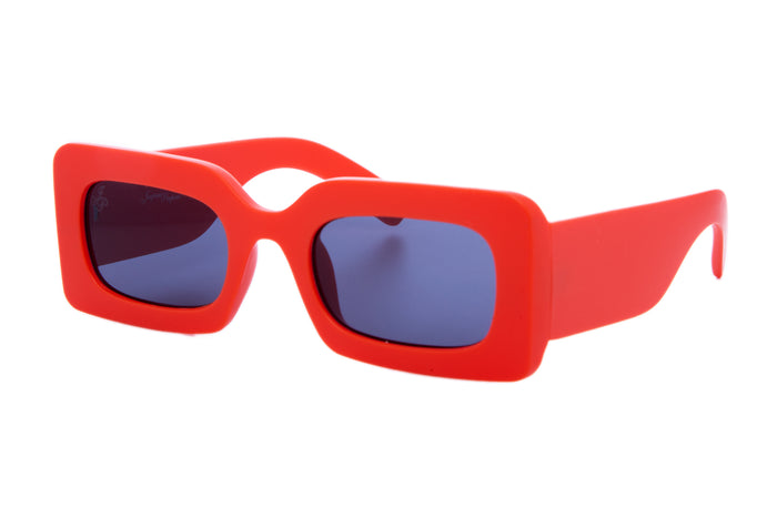 Jeepers Peepers ORANGE RECTANGLE FRAMES WITH SMOKE LENS