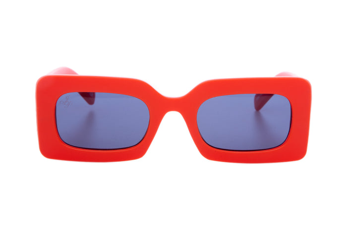 Jeepers Peepers ORANGE RECTANGLE FRAMES WITH SMOKE LENS