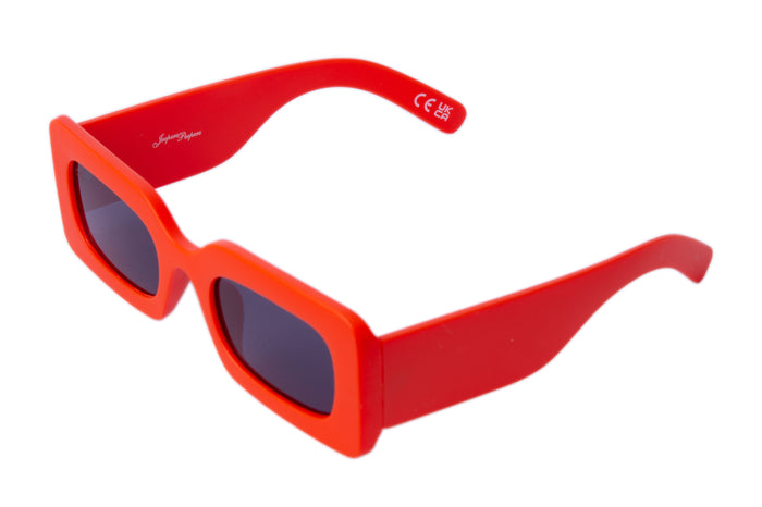 Jeepers Peepers ORANGE RECTANGLE FRAMES WITH SMOKE LENS