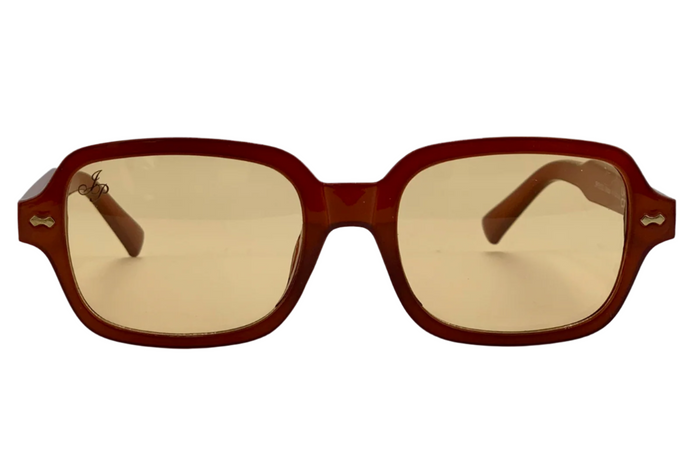 Jeepers Peepers ORANGE SQUARE FRAME WITH ORANGE LENSES