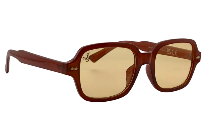 Jeepers Peepers ORANGE SQUARE FRAME WITH ORANGE LENSES