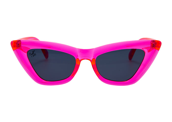 Jeepers Peepers PINK CAT EYE FRAME WITH SMOKE LENSES