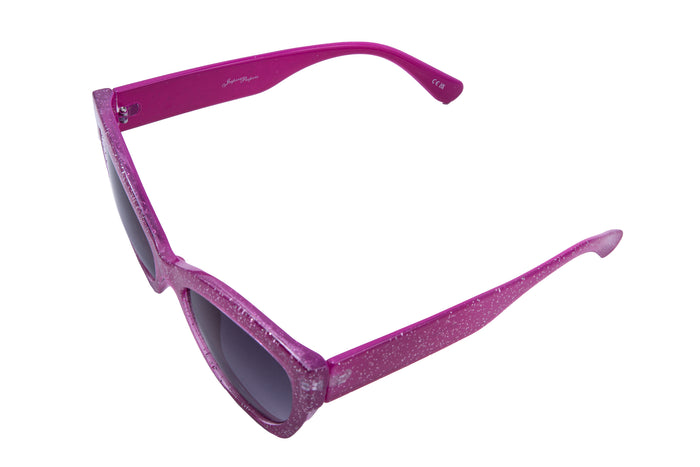 Jeepers Peepers PINK GLITTER CAT EYE FRAME WITH SMOKE LENSES