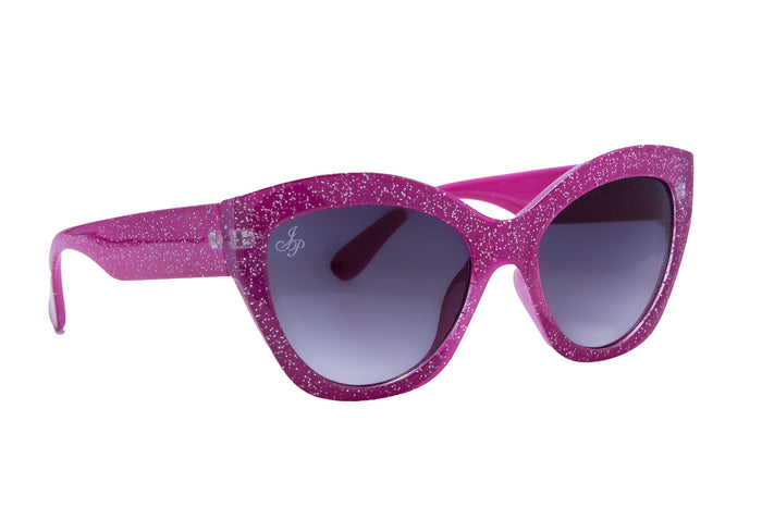 jeepers peepers PINK GLITTER CAT EYE FRAME WITH SMOKE LENSES