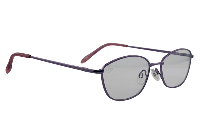Jeepers Peepers PURPLE METAL OVAL FRAME WITH CLEAR BLUE LIGHT LENSES