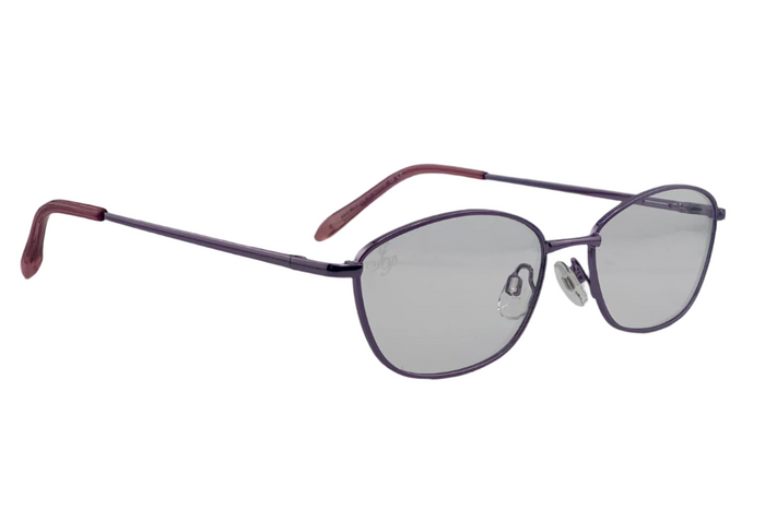 jeepers peepers PURPLE METAL OVAL FRAME WITH CLEAR BLUE LIGHT LENSES