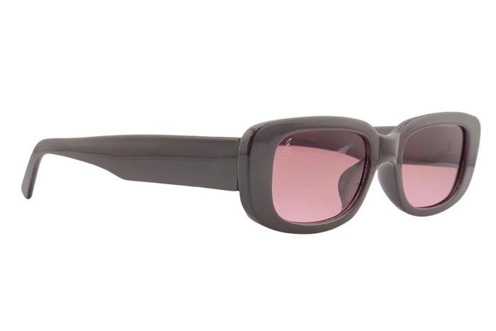 Jeepers Peepers PURPLE RECTANGLE FRAME WITH PINK LENSES