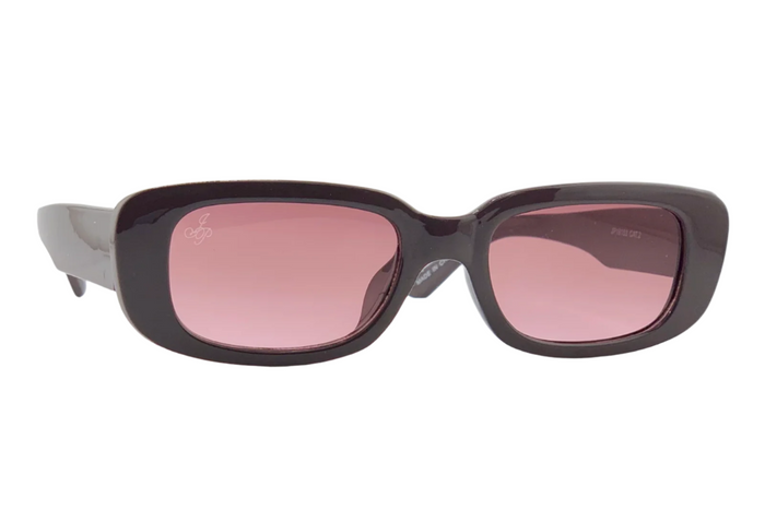 jeepers peepers PURPLE RECTANGLE FRAME WITH PINK LENSES