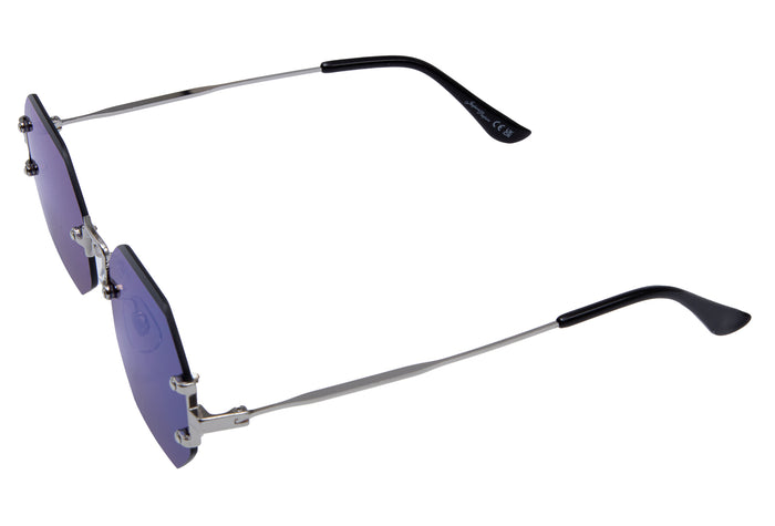 Jeepers Peepers RIMLESS OCTAGON SHAPE WITH BLUE LENSES