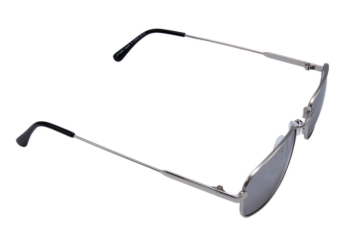 Jeepers Peepers SILVER RECTANGLE FRAME WITH SILVER MIRROR LENSES