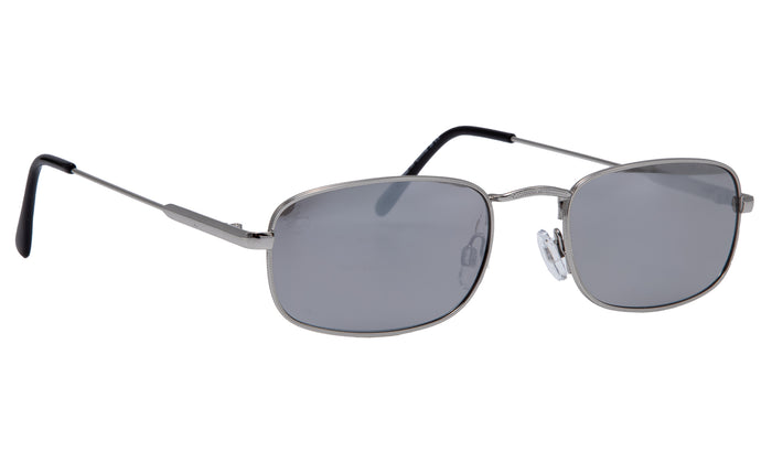 jeepers peepers SILVER RECTANGLE FRAME WITH SILVER MIRROR LENSES