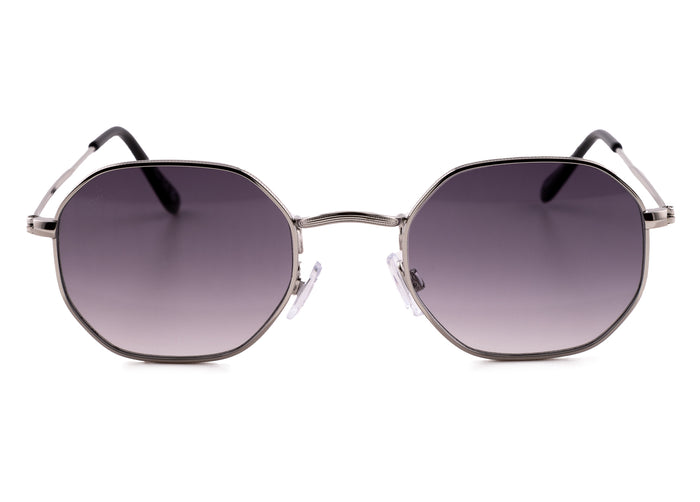 Jeepers Peepers SILVER ROUND FRAME WITH PURPLE LENSES