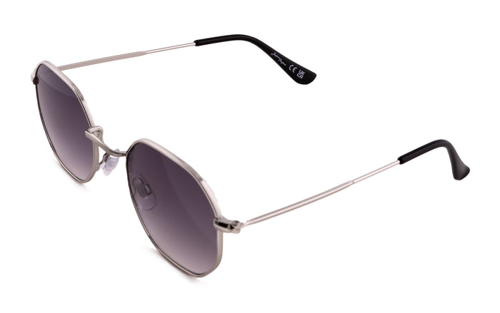 Jeepers Peepers SILVER ROUND FRAME WITH PURPLE LENSES