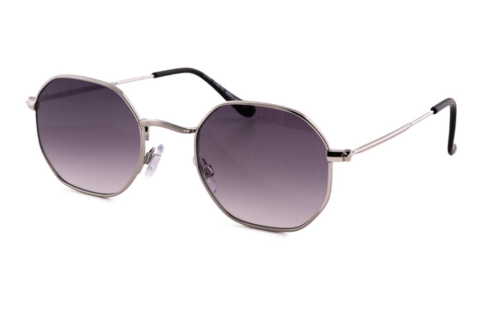 Jeepers Peepers SILVER ROUND FRAME WITH PURPLE LENSES