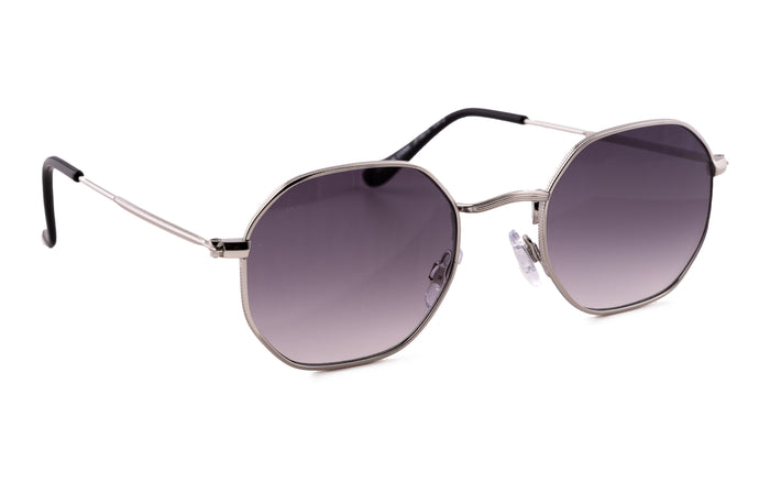 jeepers peepers SILVER ROUND FRAME WITH PURPLE LENSES