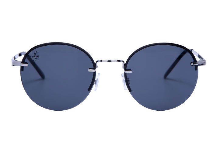 Jeepers Peepers SILVER ROUND FRAME WITH SMOKE LENSES