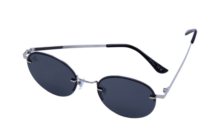 Jeepers Peepers SILVER ROUND FRAME WITH SMOKE LENSES