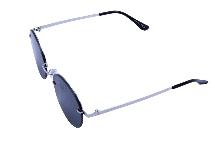 Jeepers Peepers SILVER ROUND FRAME WITH SMOKE LENSES