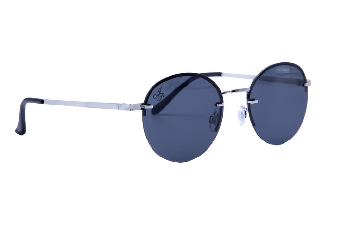 jeepers peepers SILVER ROUND FRAME WITH SMOKE LENSES
