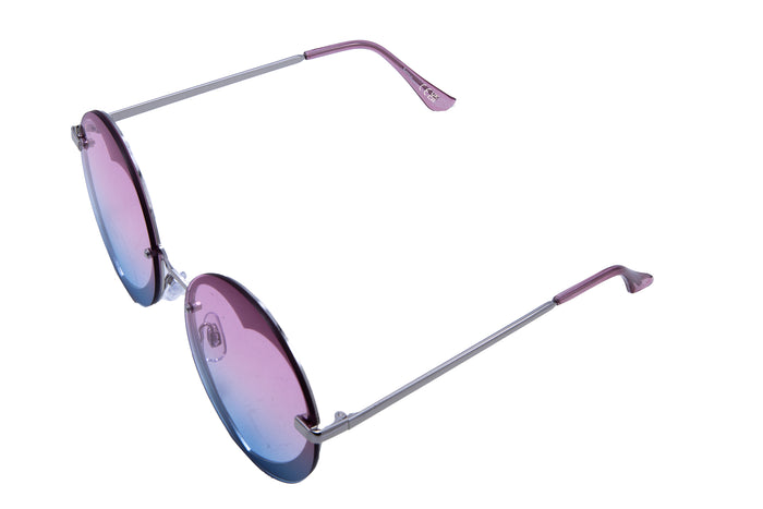 Jeepers Peepers SILVER ROUND HEART FRAMES WITH PURPLE TO BLUE GRAD LENSES