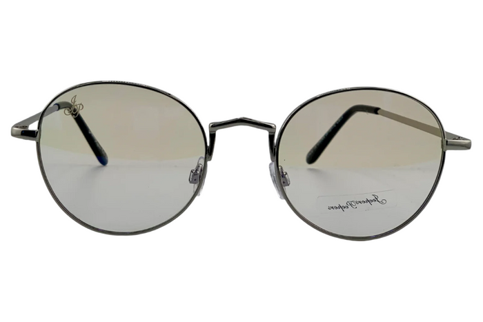 Jeepers Peepers SILVER ROUND METAL FRAME WITH CLEAR BLUE LIGHT LENSES