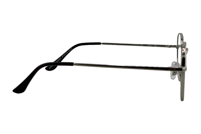 Jeepers Peepers SILVER ROUND METAL FRAME WITH CLEAR BLUE LIGHT LENSES