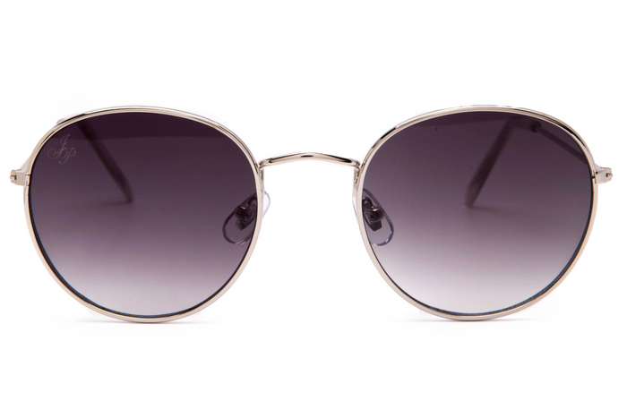 Jeepers Peepers SILVER ROUND METAL FRAMES WITH SMOKE LENSES