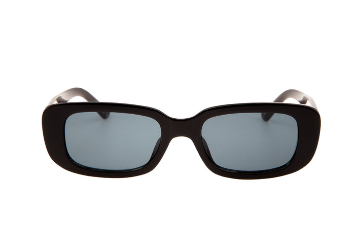 Jeepers Peepers SMALL BLACK RECTANGLE FRAMES WITH BLACK LENSES
