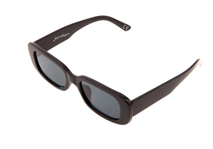 Jeepers Peepers SMALL BLACK RECTANGLE FRAMES WITH BLACK LENSES