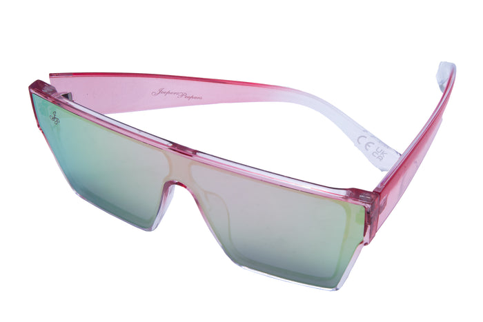 Jeepers Peepers SQUARE FRAME IN PINK WITH PINK TO GREEN MIRROR LENSES