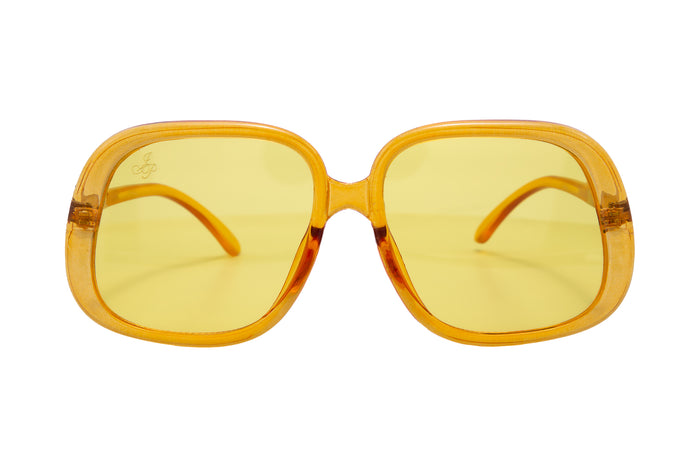 Jeepers Peepers SQUARE FRAME IN YELLOW WITH YELLOW LENSES