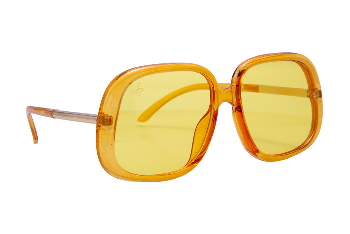 jeepers peepers SQUARE FRAME IN YELLOW WITH YELLOW LENSES