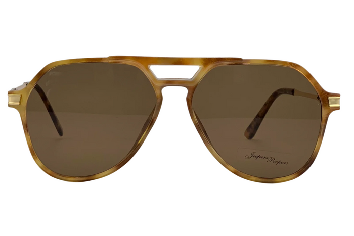 Jeepers Peepers TORT AVIATOR FRAME WITH BROWN LENSES