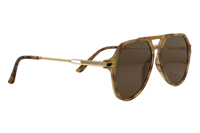Jeepers Peepers TORT AVIATOR FRAME WITH BROWN LENSES