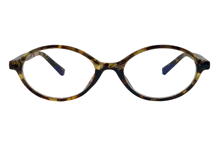 Jeepers Peepers TORT OVAL FRAME WITH BLUE LIGHT LENSES