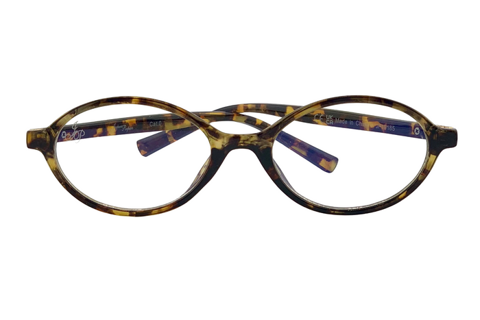 Jeepers Peepers TORT OVAL FRAME WITH BLUE LIGHT LENSES