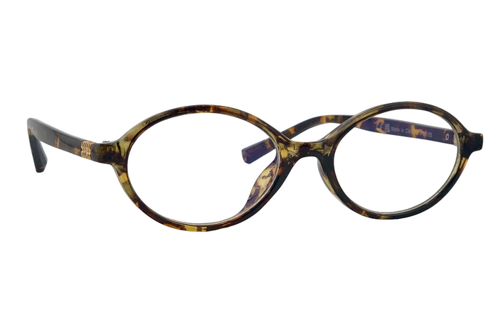 jeepers peepers TORT OVAL FRAME WITH BLUE LIGHT LENSES