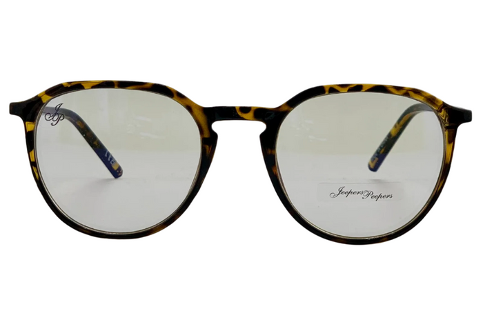 Jeepers Peepers TORT ROUND FRAME WITH CLEAR BLUE LIGHT LENSES