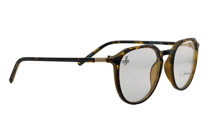 Jeepers Peepers TORT ROUND FRAME WITH CLEAR BLUE LIGHT LENSES