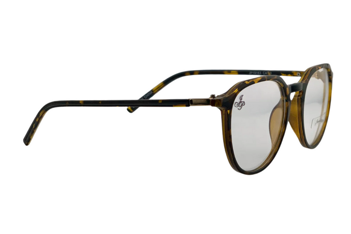 Jeepers Peepers TORT ROUND FRAME WITH CLEAR BLUE LIGHT LENSES