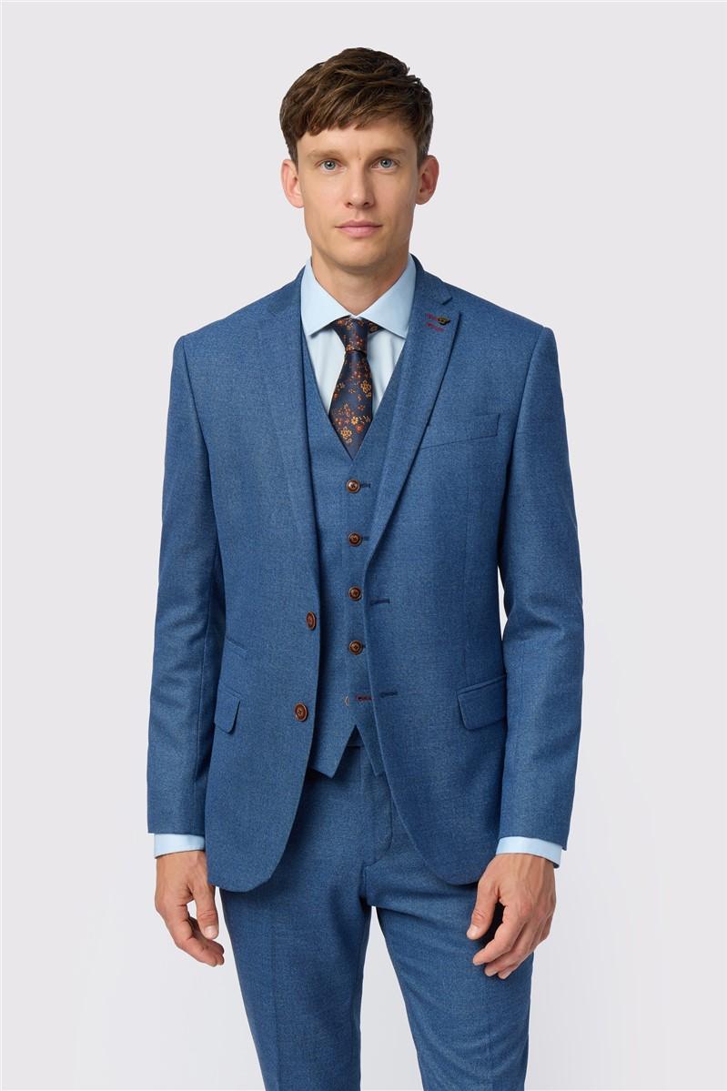 jeff banks Blue Texture Stretch Suit