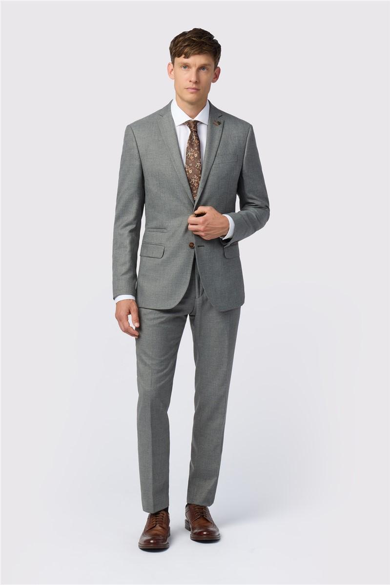 Jeff Banks Grey Texture Stretch Suit