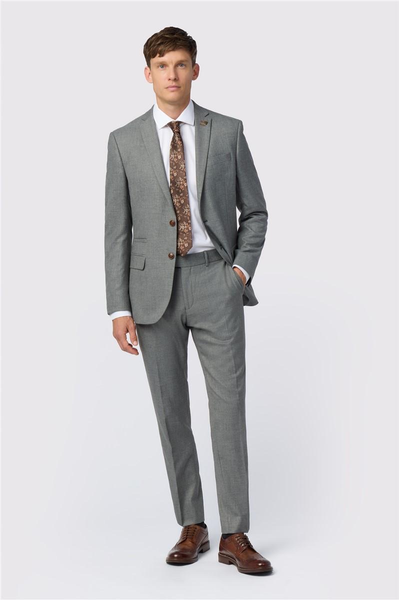 Jeff Banks Grey Texture Stretch Suit