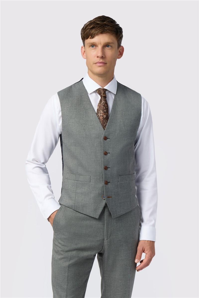 jeff banks Grey Texture Stretch Waistcoat