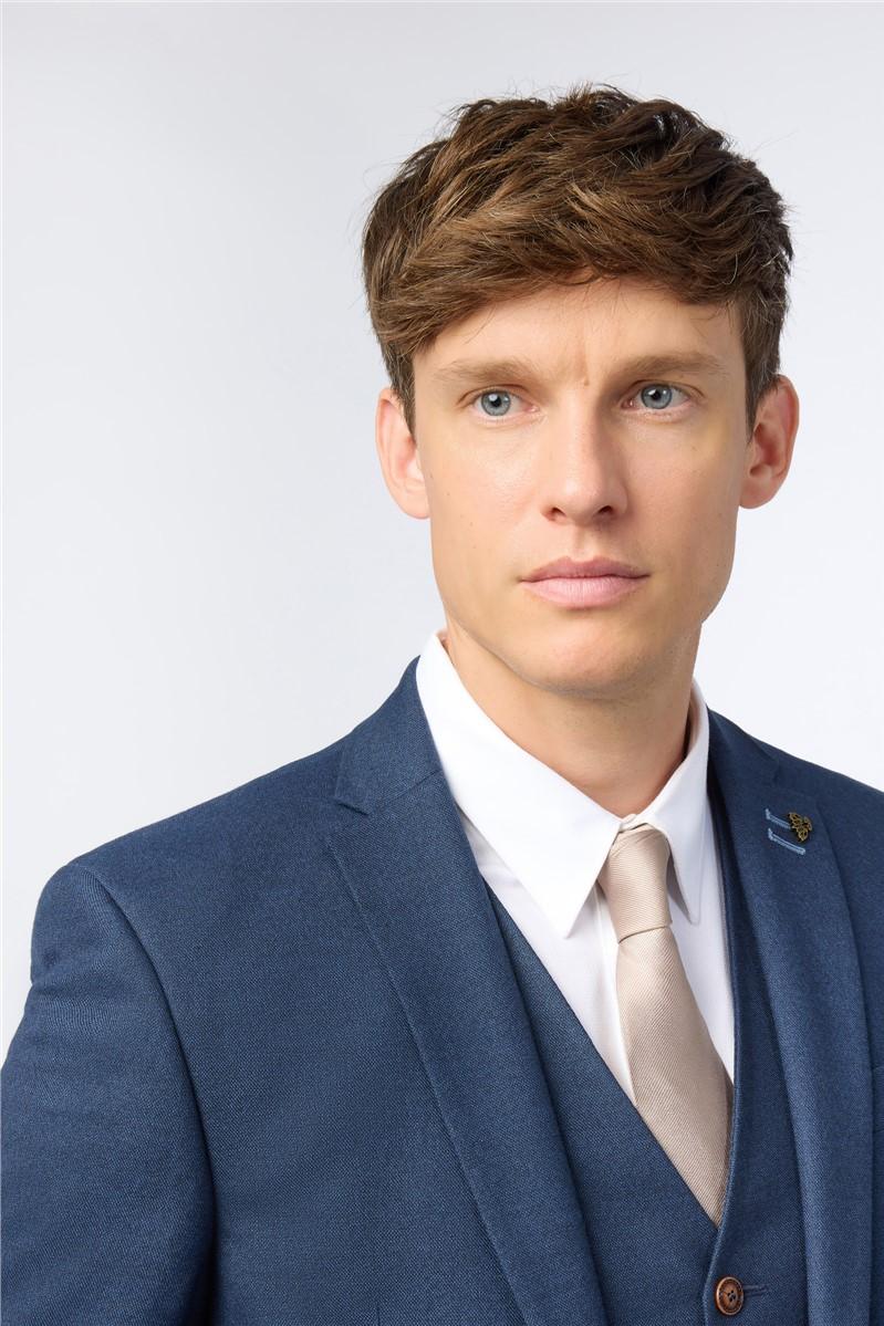 Jeff Banks Navy Texture Stretch Suit