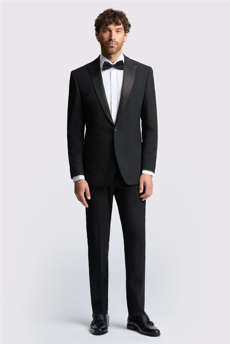 Jeff Banks Regular Fit Black Tuxedo